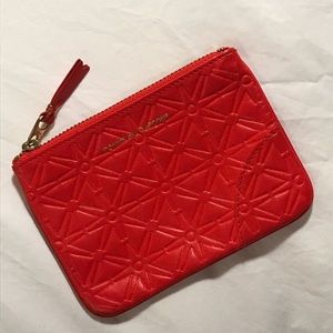 Comme Des Garcons Star Embossed Small Pouch